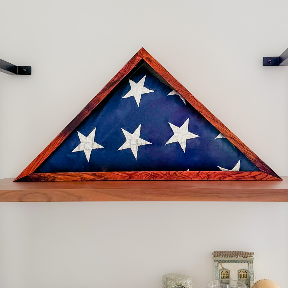 Rosewood flag display case